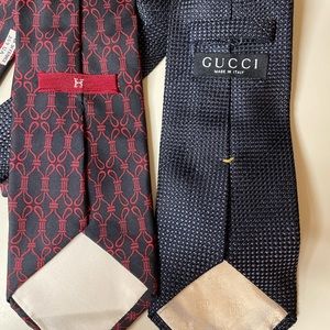 Designer ties (Gucci, Hermes)